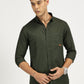 GREEN SOLID CLASSIC COLLAR FULL SLEEVE SHIRT