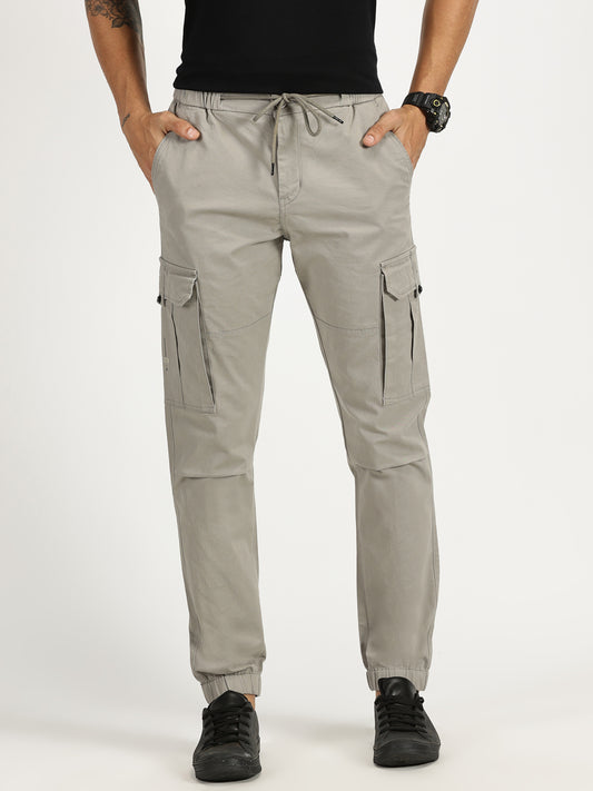 MEN'S GREENISH GREY CARGO JOGGERS