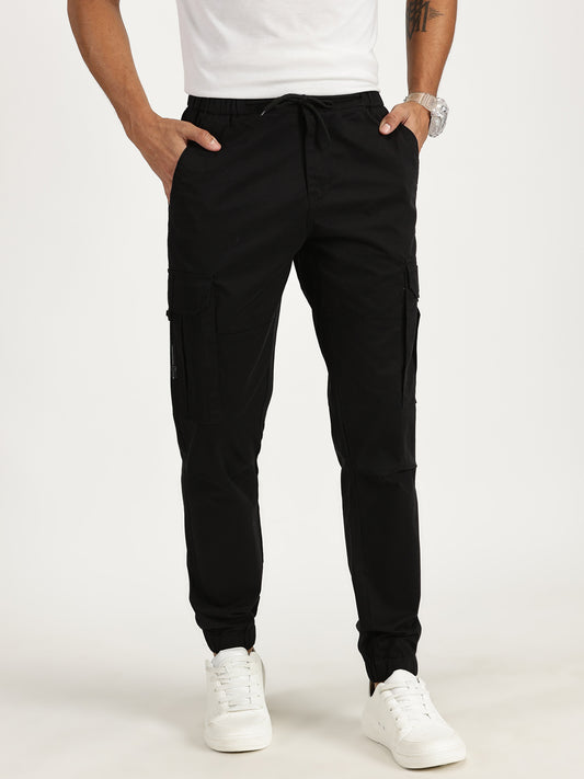 MEN'S BLACK CARGO JOGGERS