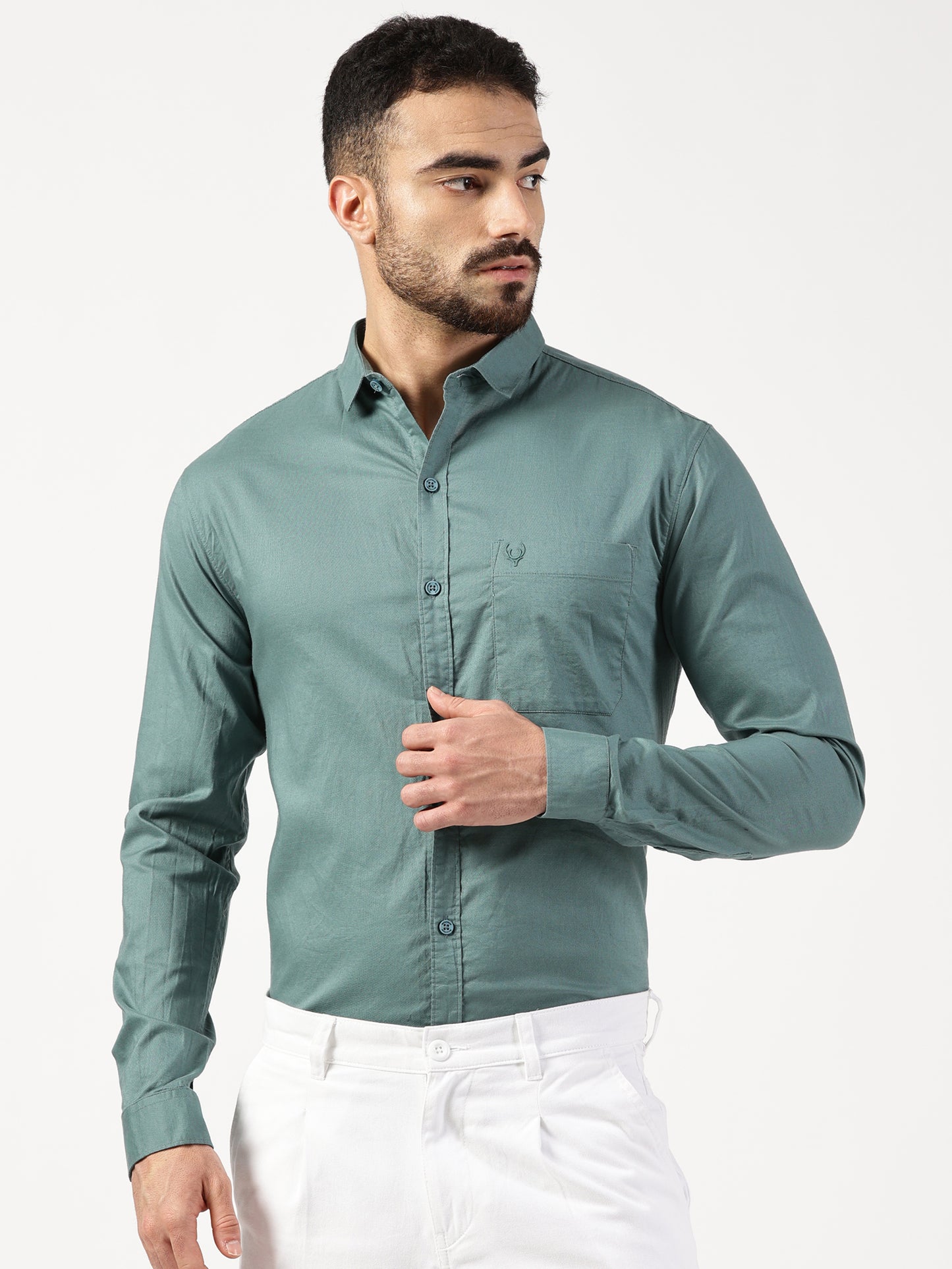 MEN SMART FIT SHIRT WITH SPREAD COLLAR