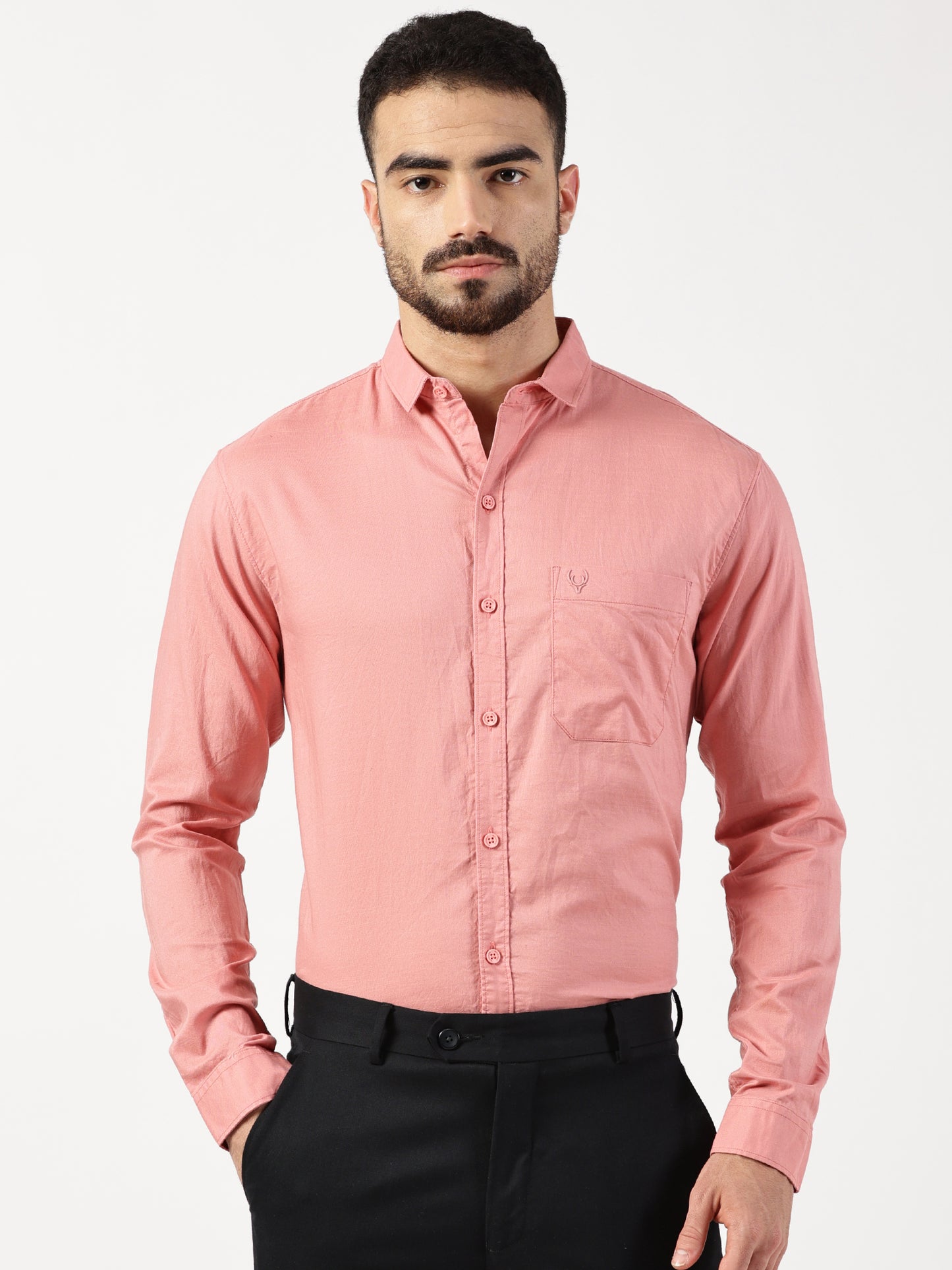 MEN SMART FIT SHIRT WITH SPREAD COLLAR