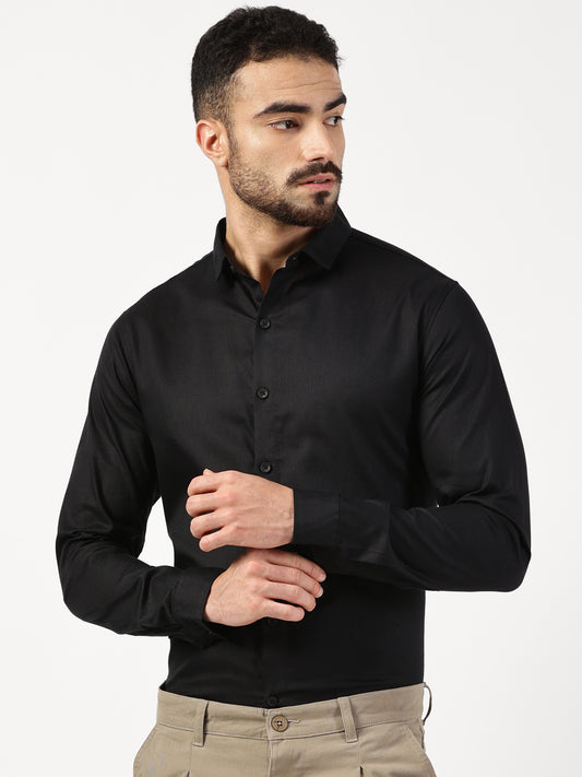 MEN SMART FIT SHIRT WITH SPREAD COLLAR