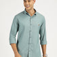 SEA GREEN SOLID CLASSIC COLLAR FULL SLEEVE SHIRT