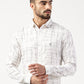 MEN PRINTED SMART FIT SHIRT WITH SPRADE COLLAR