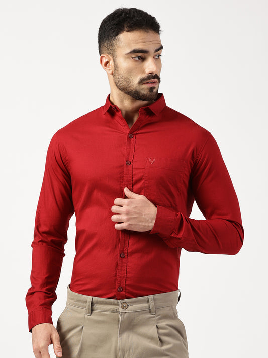 MEN SMART FIT SHIRT WITH SPREAD COLLAR