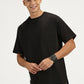 SOLID BLACK OVERSIZED TSHIRT WITH POCKET