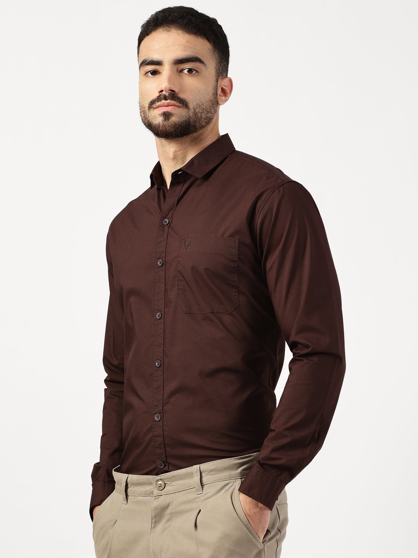 MEN SMART FIT SHIRT WITH SPREAD COLLAR