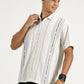 WHITE CLASSIC COLLAR HALF SLEEVE OVERSIE SHIRT