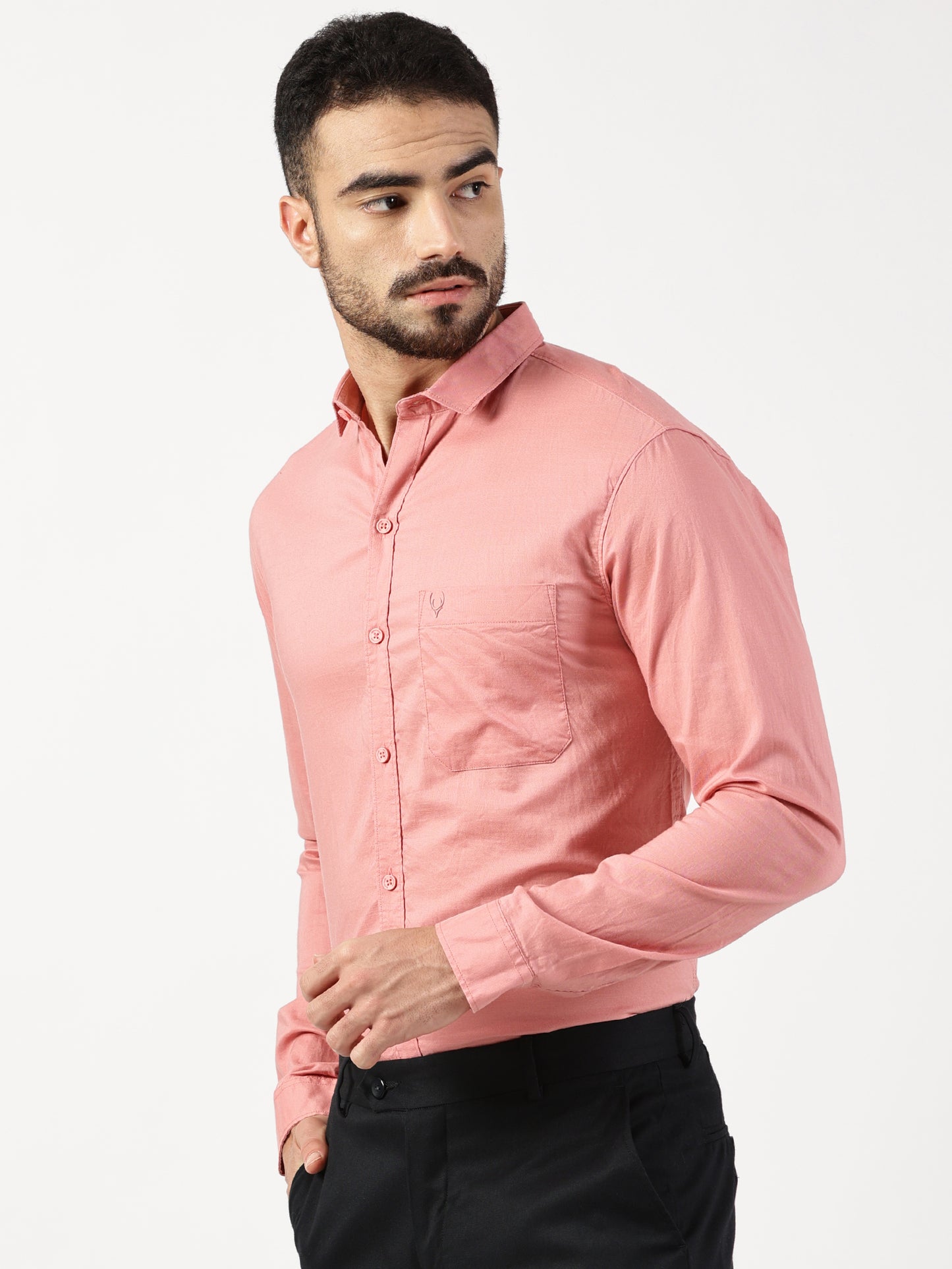 MEN SMART FIT SHIRT WITH SPREAD COLLAR