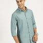 SEA GREEN SOLID CLASSIC COLLAR FULL SLEEVE SHIRT