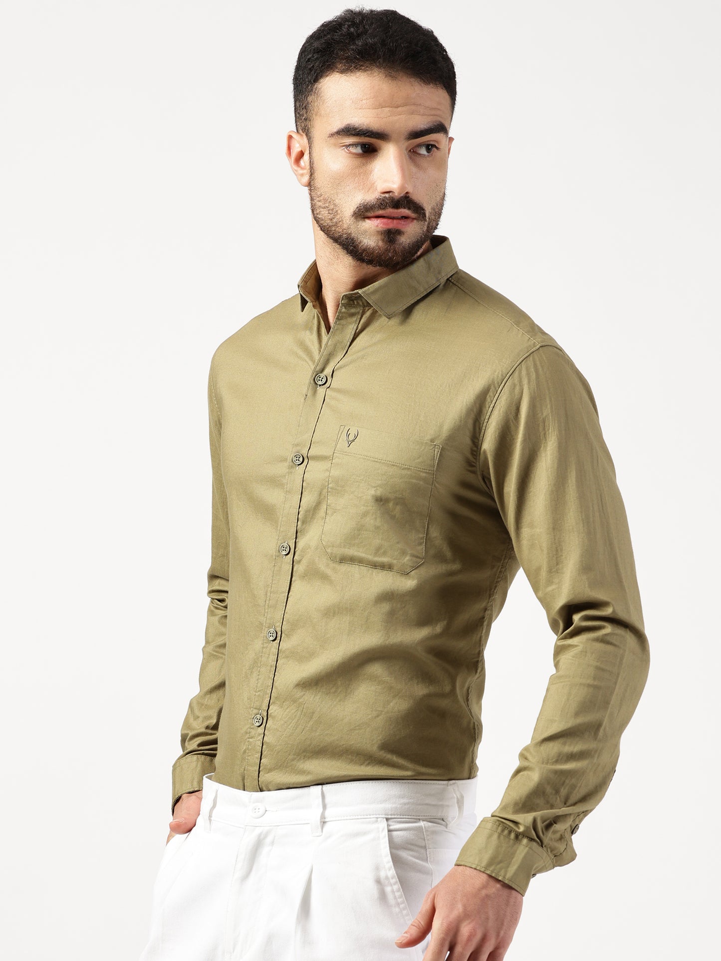 MEN SMART FIT SHIRT WITH SPREAD COLLAR