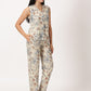 FLORAL PRINTED 'V' NECK TOP & STRAIGHT PANT