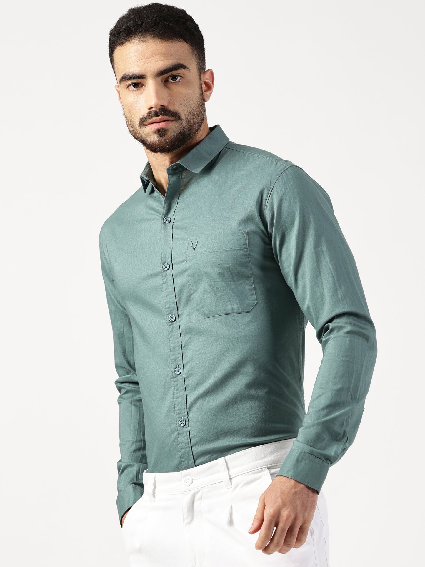 MEN SMART FIT SHIRT WITH SPREAD COLLAR