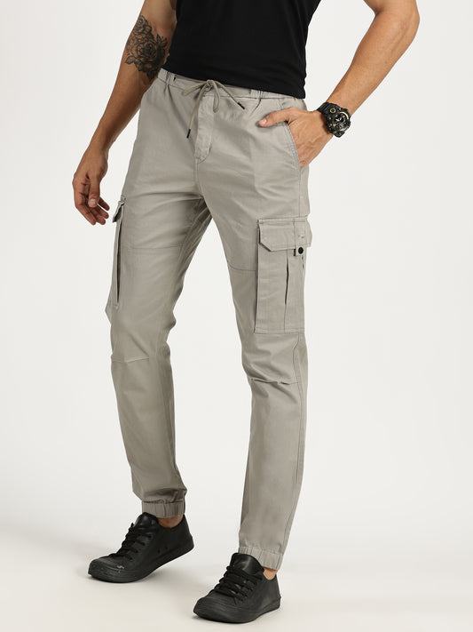 MEN'S GREENISH GREY CARGO JOGGERS