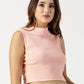 HIGH NECK HALTER CROP TOP