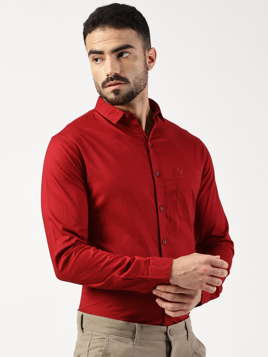 MEN SMART FIT SHIRT WITH SPREAD COLLAR