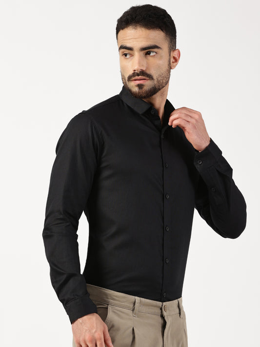 MEN SMART FIT SHIRT WITH SPREAD COLLAR