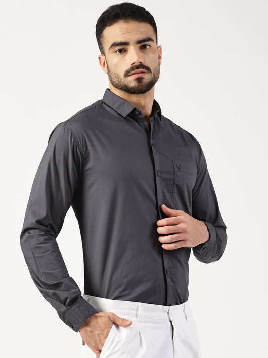 MEN SMART FIT SHIRT WITH SPREAD COLLAR