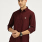 MAROON SOLID CLASSIC COLLAR FULL SLEEVE SHIRT