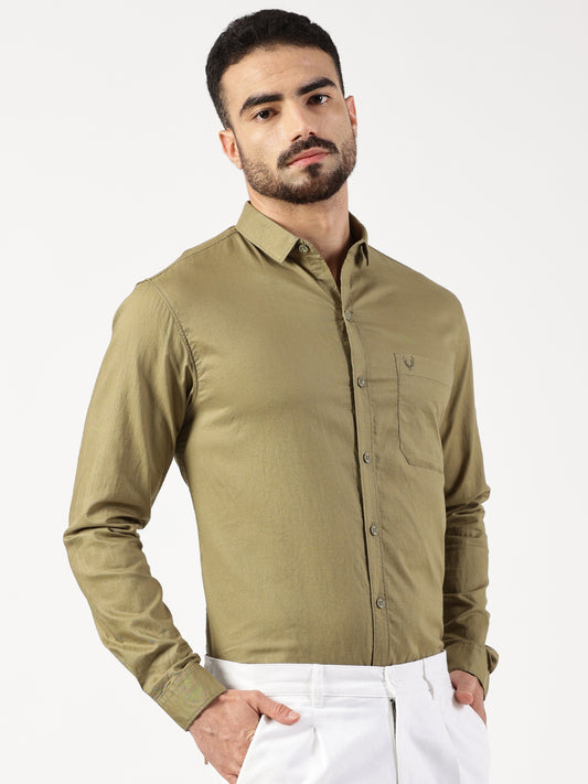 MEN SMART FIT SHIRT WITH SPREAD COLLAR