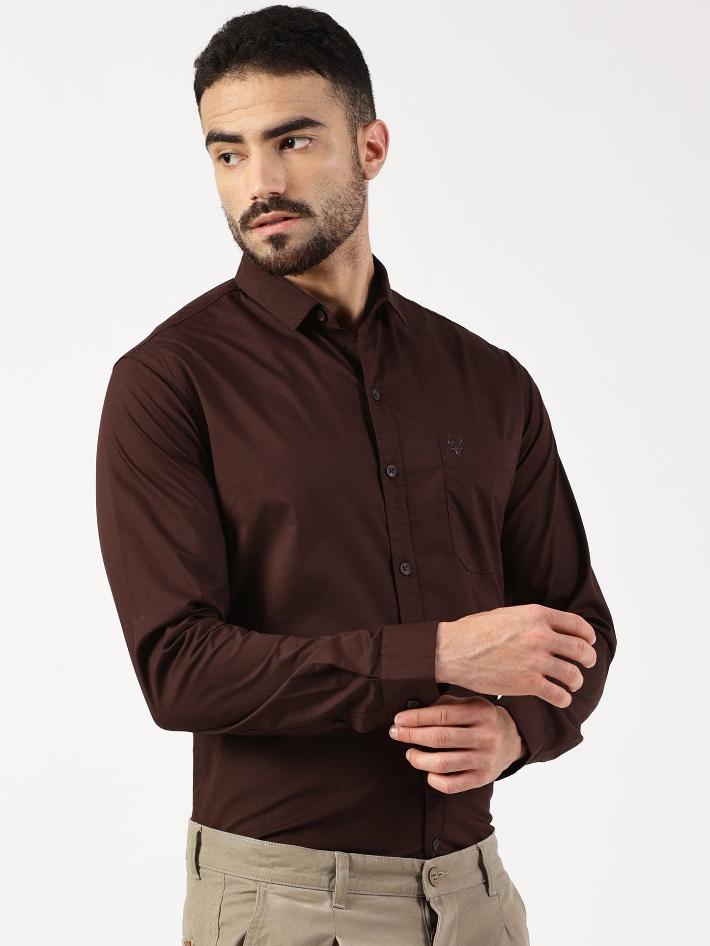 MEN SMART FIT SHIRT WITH SPREAD COLLAR