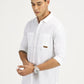 WHITE SOLID CLASSIC COLLAR FULL SLEEVE SHIRT