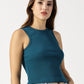 RIB ROUND HALTER CROP TOP