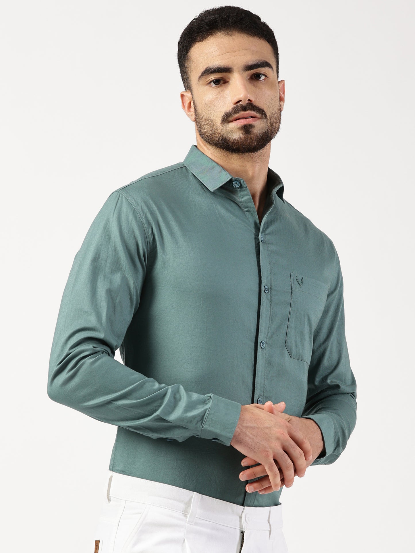 MEN SMART FIT SHIRT WITH SPREAD COLLAR