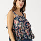 FLORAL PRINTED DOUBLE LAYERED TOP