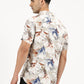 ABSTRACT FLOWER PRINTED CLASSIC COLLAR HALF SLEEVE SHIRT