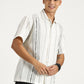 WHITE CLASSIC COLLAR HALF SLEEVE OVERSIE SHIRT