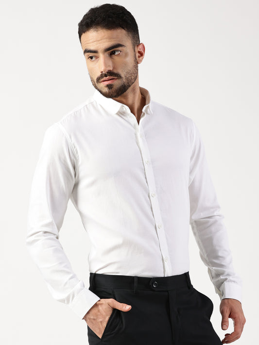 MEN SMART FIT SHIRT WITH SPREAD COLLAR