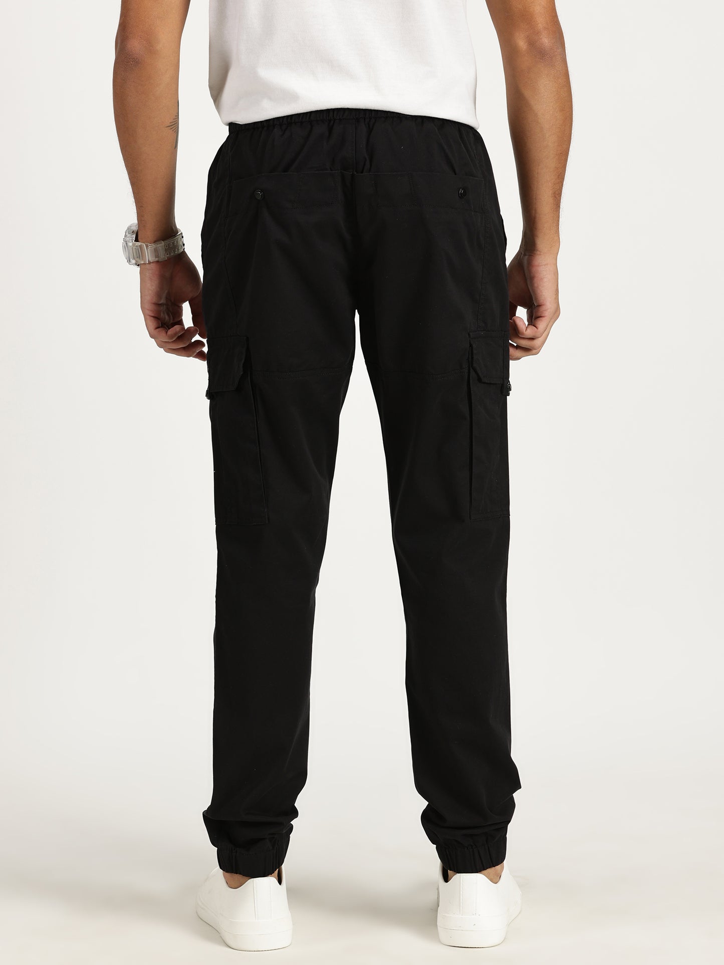 MEN'S BLACK CARGO JOGGERS