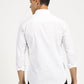 MOUSTACHE EMBROIDERED WHITE CLASSIC COLLAR FULL SLEEVE SHIRT