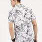 FLORAL PRINTED GREY CLASSIC COLLAR HALF SLEEVE SHIRT