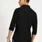 BLACK SOLID CLASSIC COLLAR FULL SLEEVE SHIRT