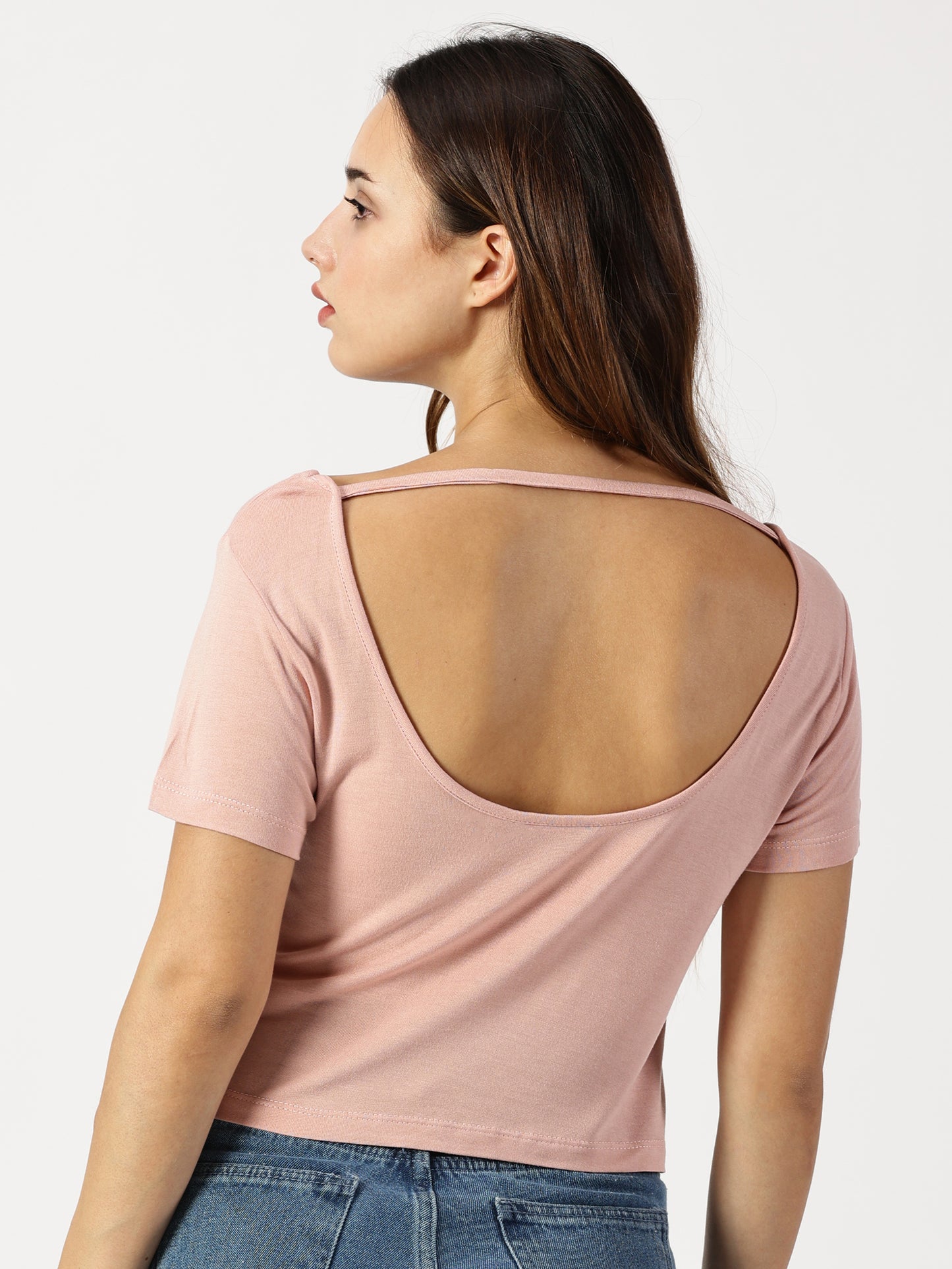 DEEP BACK CROP TOP