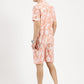 ABSTRACT PRINTED ORANGE-PINK CO-ORDS SET