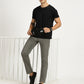 MEN'S MEDIUM GREY REGULAR FIT TROUSER WITH STRAIGHT POCKET