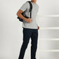 MEN'S  NAVY BLUE REGULAR FIT TROUSER WITH CROSS POCKET