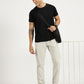 MEN'S TEXTILE JOGGERS GREY FULL LENGTH ELASTIC BOTTOM