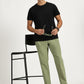 MEN'S TEXTILE JOGGERS OLIVE FULL LENGTH REGULAR BOTTOM