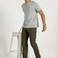 MEN'S OLIVE REGULAR FIT TROUSER WITH CROSS POCKET