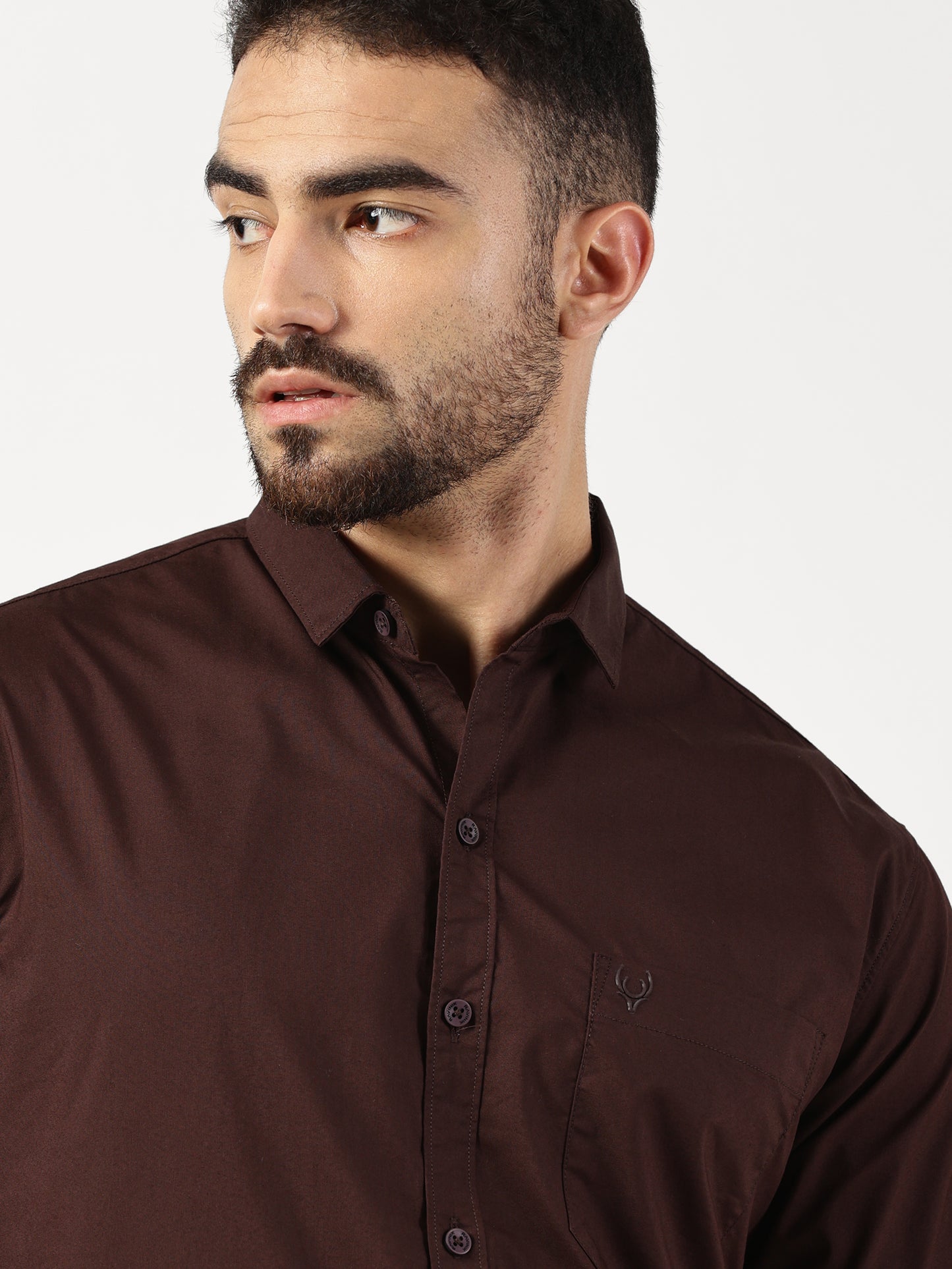 MEN SMART FIT SHIRT WITH SPREAD COLLAR