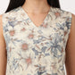 FLORAL PRINTED 'V' NECK TOP & STRAIGHT PANT