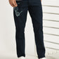 MEN'S NAVY BLUE REGULAR FIT TROUSER WITH STRAIGHT POCKET