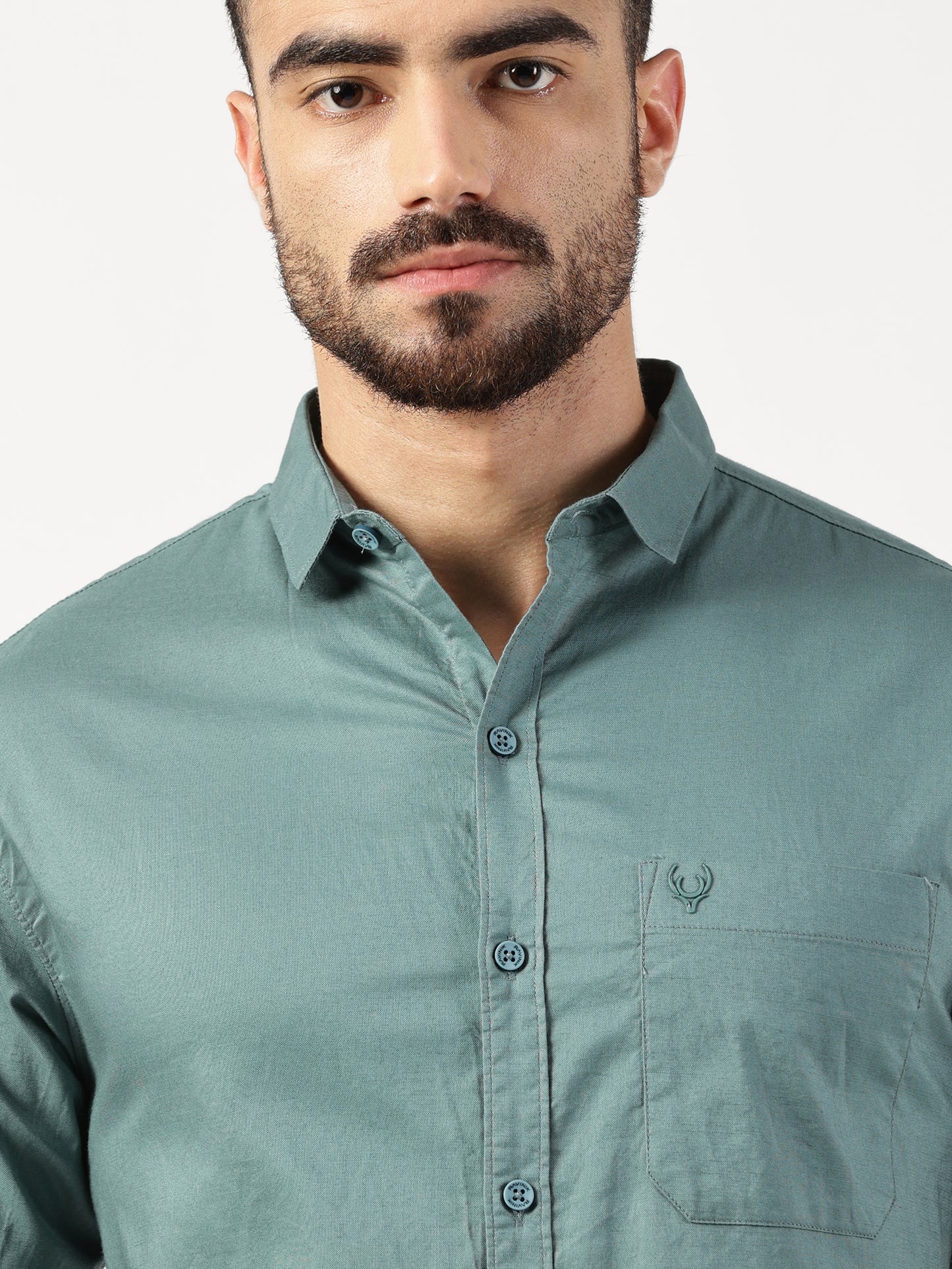 MEN SMART FIT SHIRT WITH SPREAD COLLAR