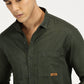 GREEN SOLID CLASSIC COLLAR FULL SLEEVE SHIRT