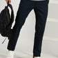 MEN'S  NAVY BLUE REGULAR FIT TROUSER WITH CROSS POCKET