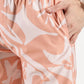 ABSTRACT PRINTED ORANGE-PINK CO-ORDS SET